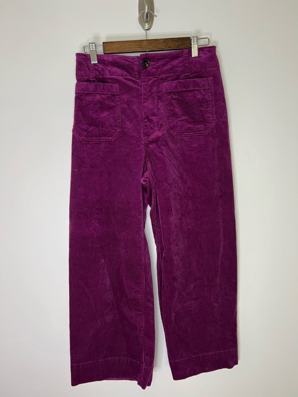 Anthropologie Maeve The Colette Corduroy Pants in Magenta